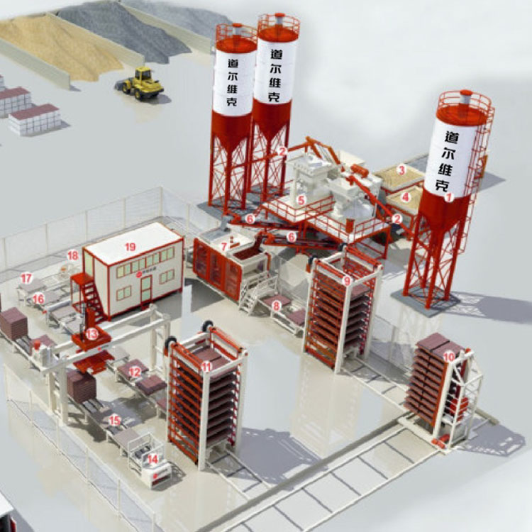 Fully automatic mother-and-child car curing kiln production line